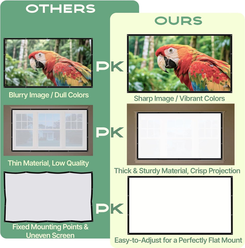 AAJK 120in Halloween Holographic Window Rear Projector Screen