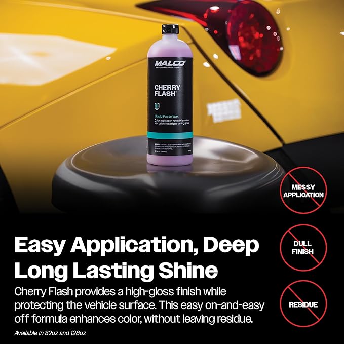 Malco Cherry Flash Automotive Liquid Paste Wax – Protect & Shine Your