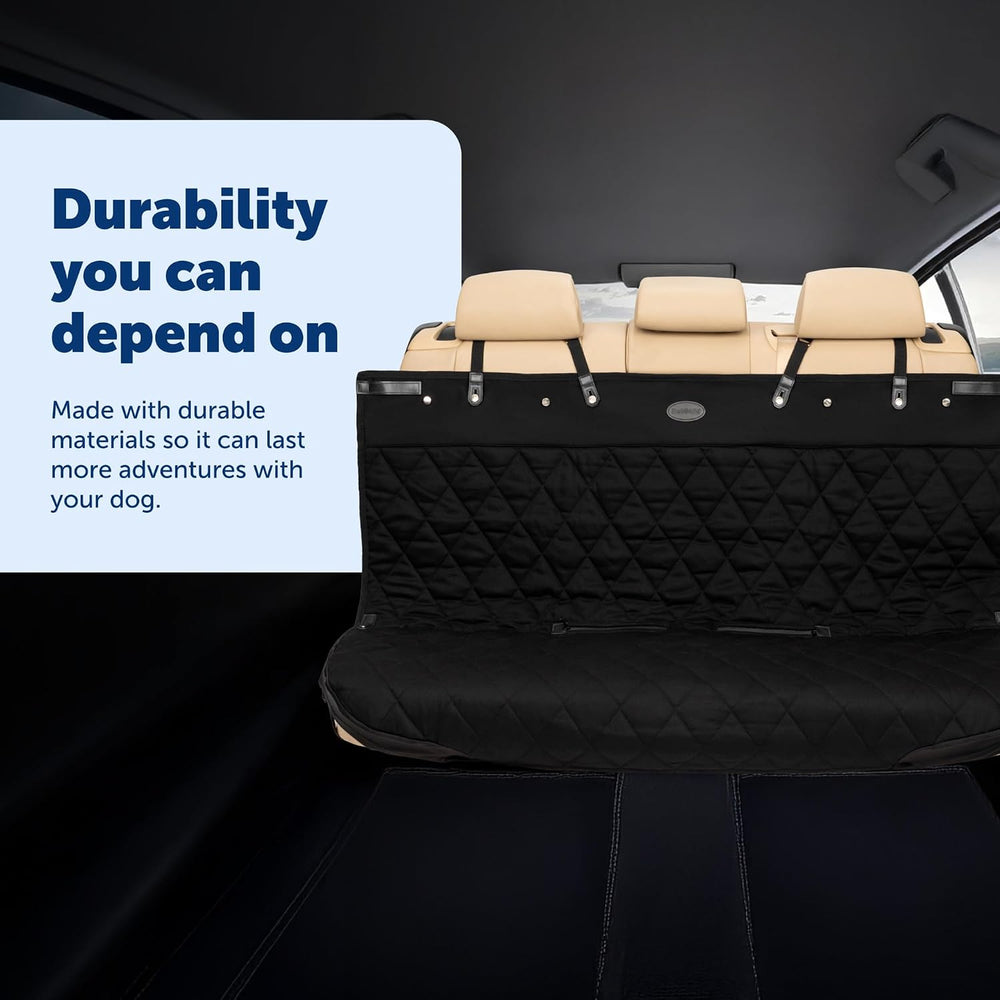 PetSafe Happy Ride Quilted Dog Car Seat Cover, Bench, Black