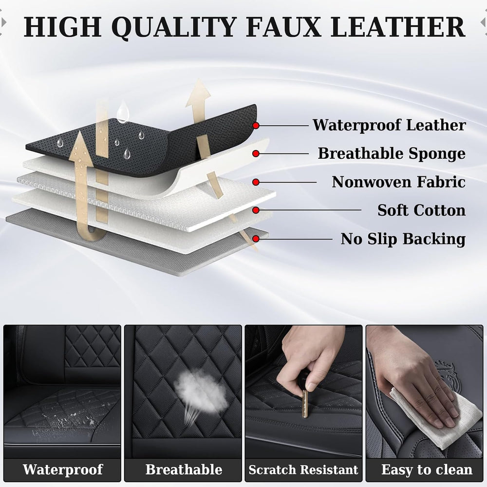 Coverado Car Seat Covers, Front Seat Cover, 2 Pack Waterproof Seat Covers for...