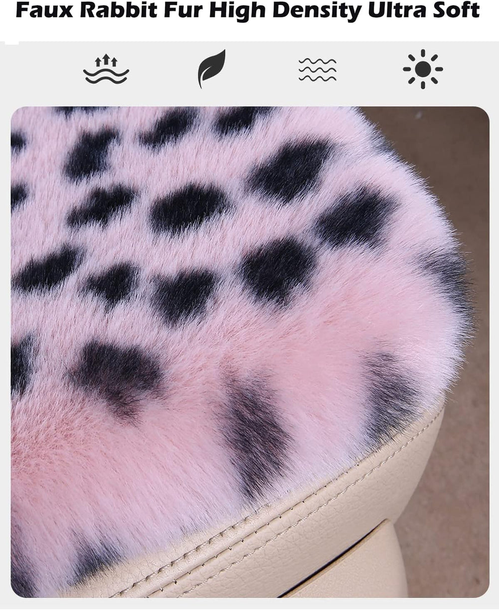 Fluffy Leopard Seat Covers for Cars Front Seat Covers Bench Seat Covers Back ...