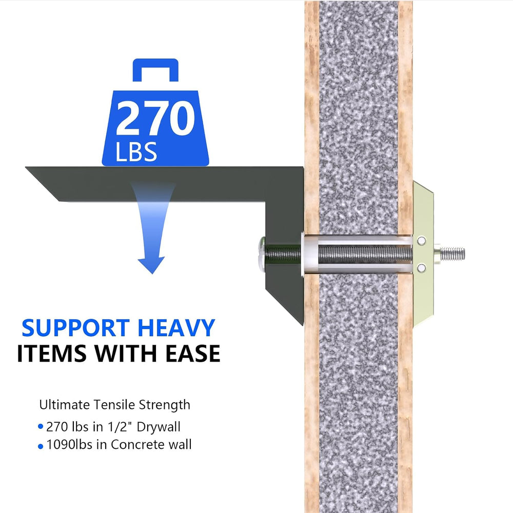 Drywall Anchor with Included Bolts for 1/4”-20, Heavy Duty Hollow Drywall Anc...