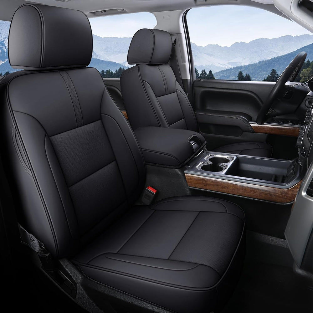 Coverado Chevy Silverado Seat Covers, Faux Leather Seat Covers Fit for Chevy ...