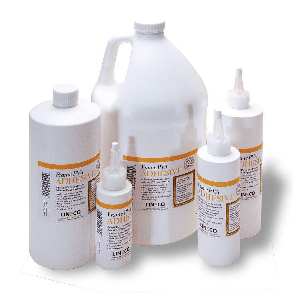 Lineco Frame PVA Adhesive, Acid Free, Dried Clear and Flexible, 1 Gallon