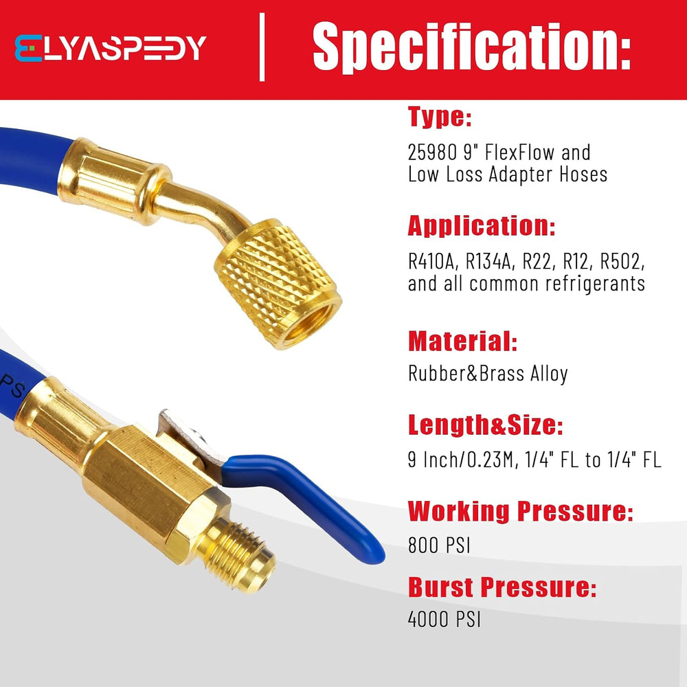 25980 1/4" Internal Diameter FlexFlow and Low Loss Adapter Hoses