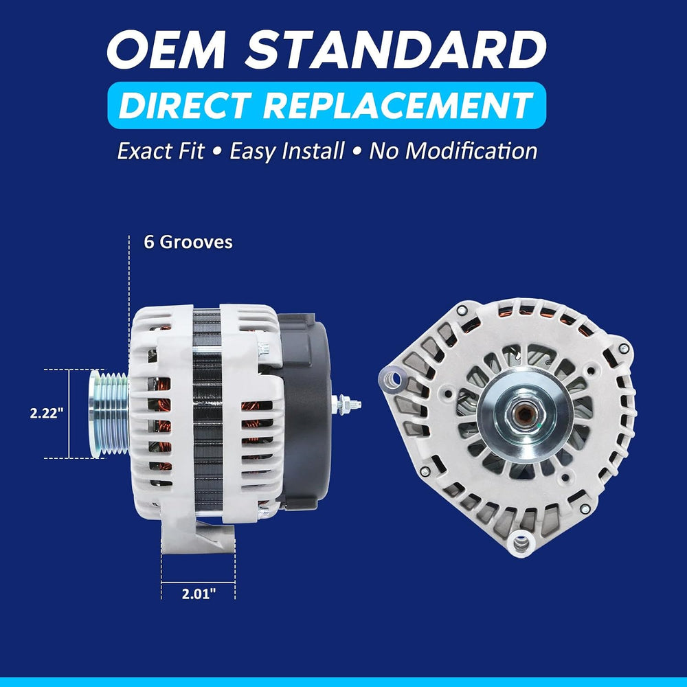 BDELI Alternator Compatible with Chevrolet, GMC, Cadillac 145A 4-Pin 8292N