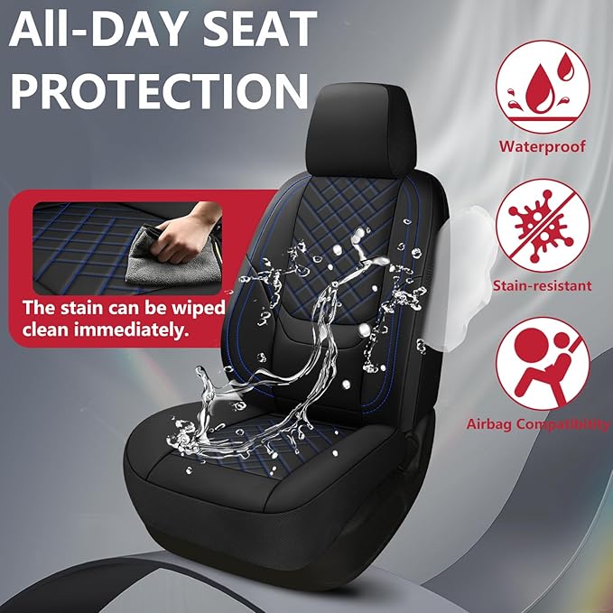 Chevy Chevrolet Silverado GMC Sierra Car Seat Covers Fit 2007-2023 2024 2025