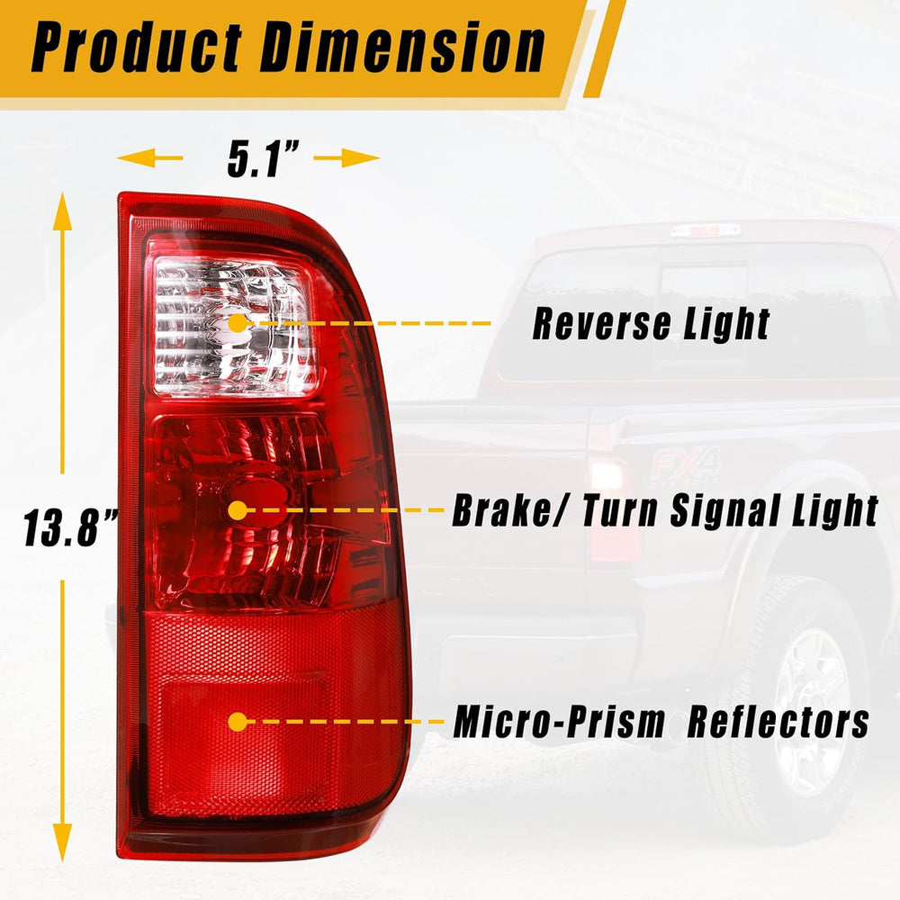 Boine Tail Light Compatible With 2008-2016 Ford F250 F350 F-250 F-350 Driver ...
