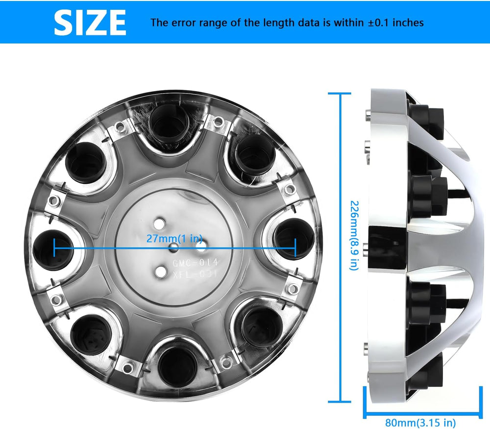 Wheel Center Hub Cap 9597819 (Set of 1), 8 7/8 Inch Diameter Center Cover Hub...