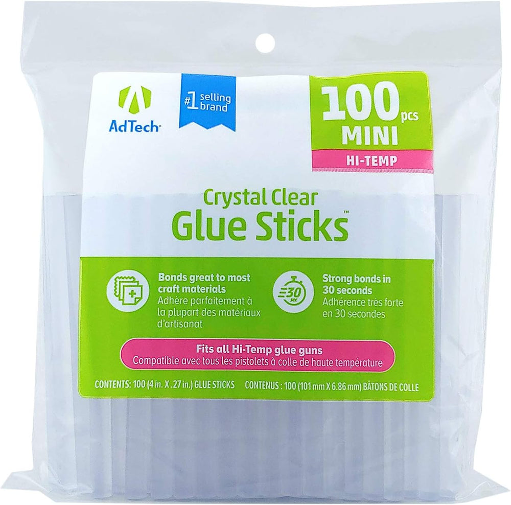 Adtech Mini Hot Glue Sticks Clear | High Temperature | Bonds in 30 Seconds | ...