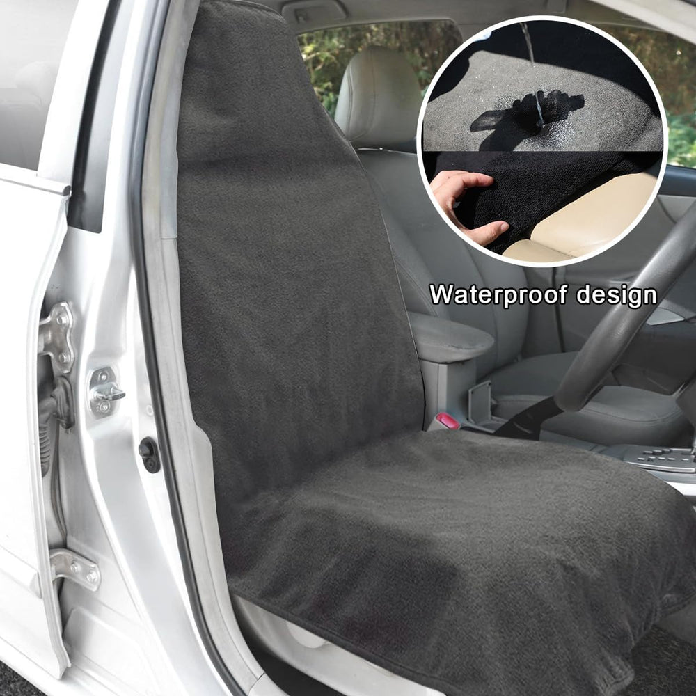 DXNQ 2PCS Car Towel Seat Cover, Waterproof Sweating Non-Slip Premium Soft Tow...