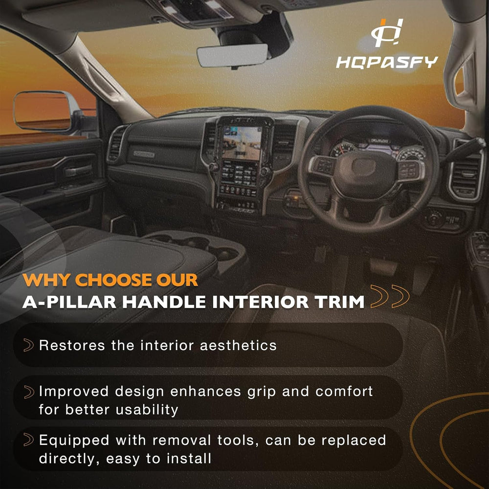 HQPASFY A Pillar Grab Handle Interior Trim (1 Pair), Compatible with 2002-200...