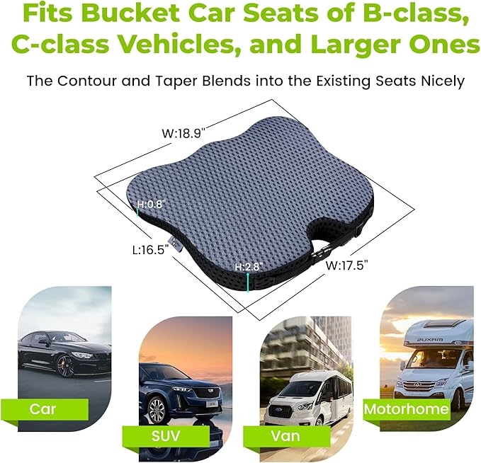 Soft Dense Memory Foam Car Seat Cushion