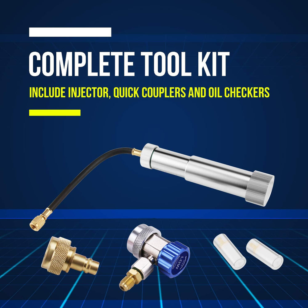 Lichamp AC Oil Injector R134A, R1234YF Refrigerant A/C Dye Injector Kit with ...