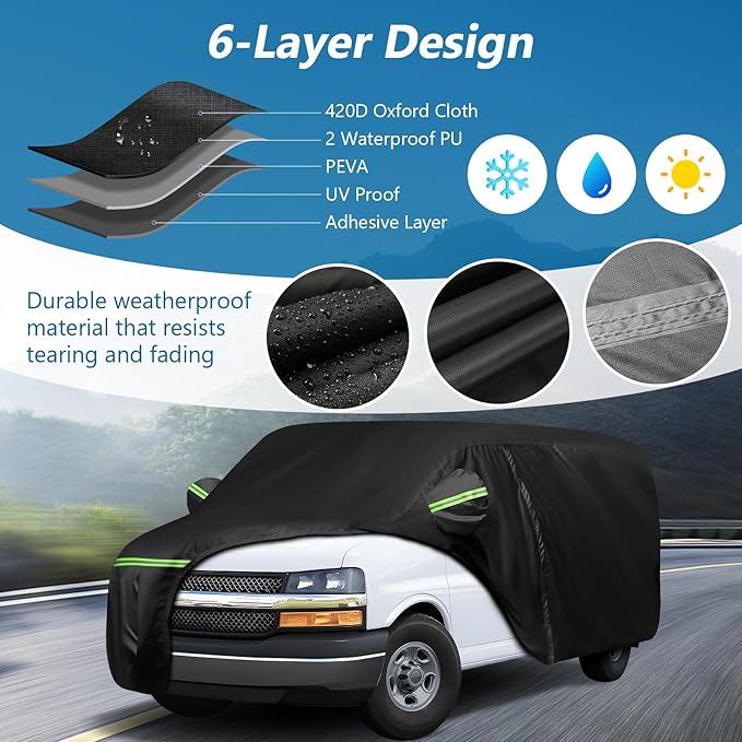 Car Cover for Express Van/GMC Savana Cargo Van 1500/2500/3500 1996-2025
