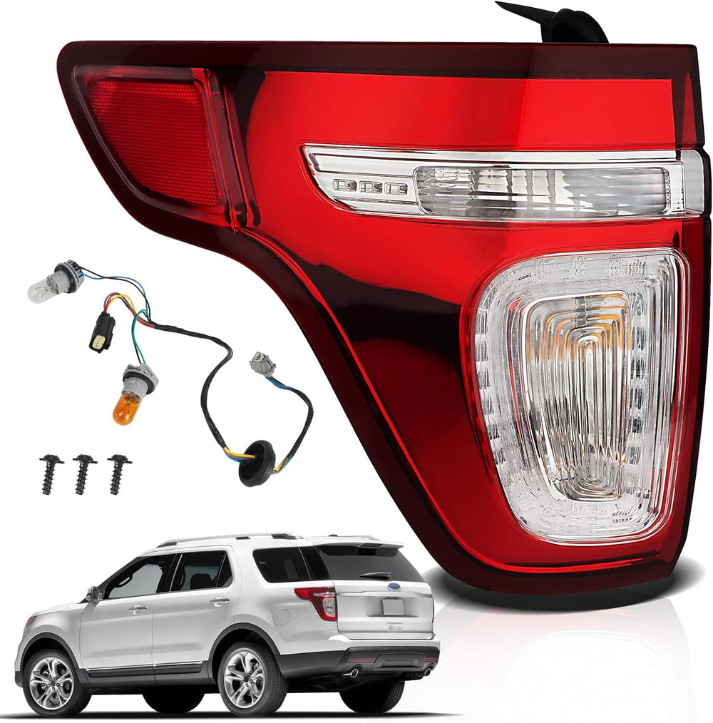 Tail Lights Compatible with 2011 2012 2013 2014 2015 Ford Explorer Rear Brake...