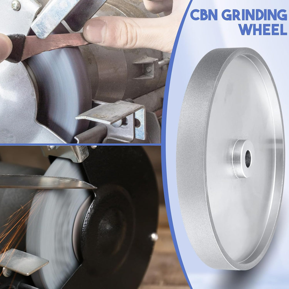 Tandefio CBN Grinding Wheel 8", 1" Wide, 5/8" Arbor, 320 Grit,...