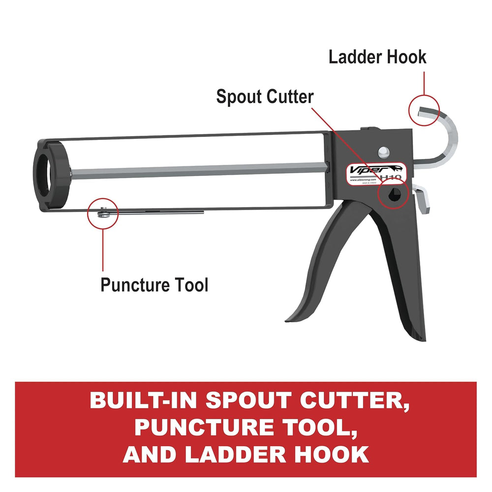 Albion Engineering H10 Viper Line Manual Skeleton Cartridge Caulking Gun with...