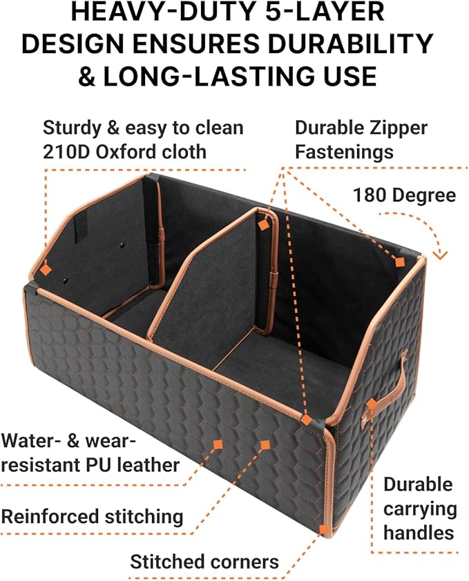 Car Organizers Set SUV Sedan Truck – Foldable Storage Boxes (2pc)