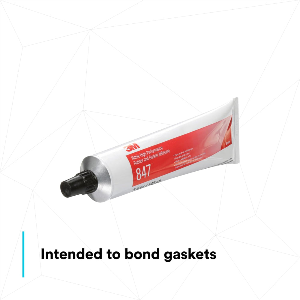 3M Nitrile High Performance Rubber and Gasket Adhesive 847, 5 Oz Tube