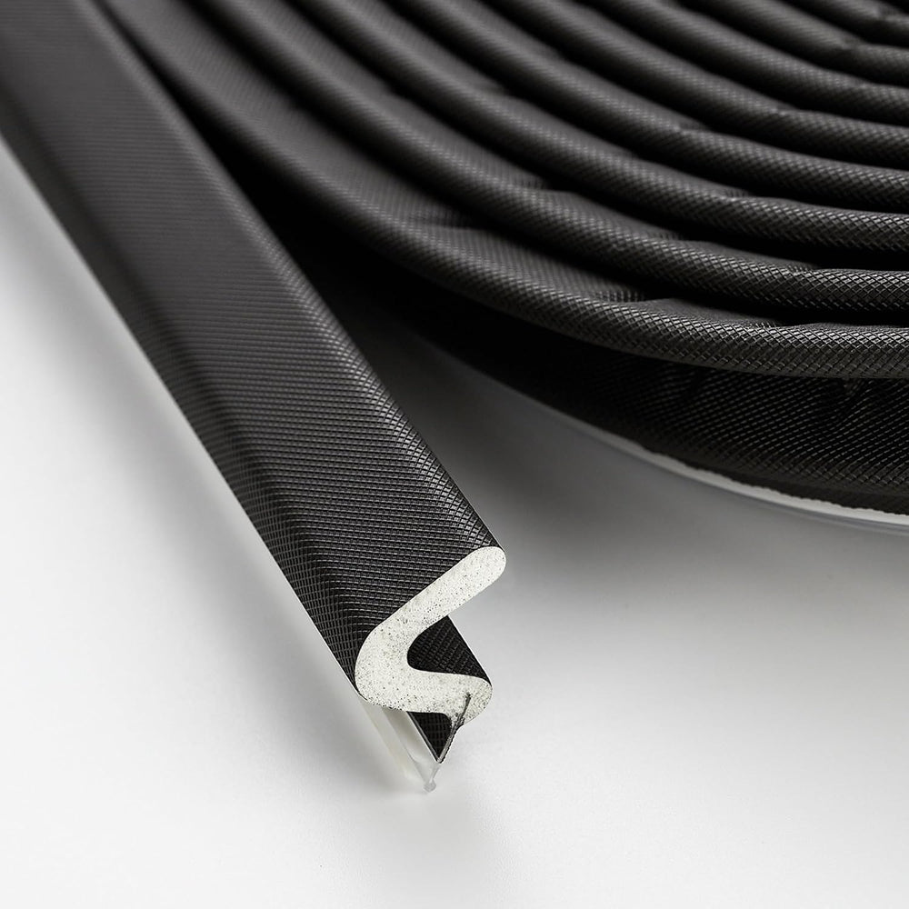 Ravinte Weather Stripping Door Seal, Q-Shaped Kerf Foam Strip, 50 FT, Black