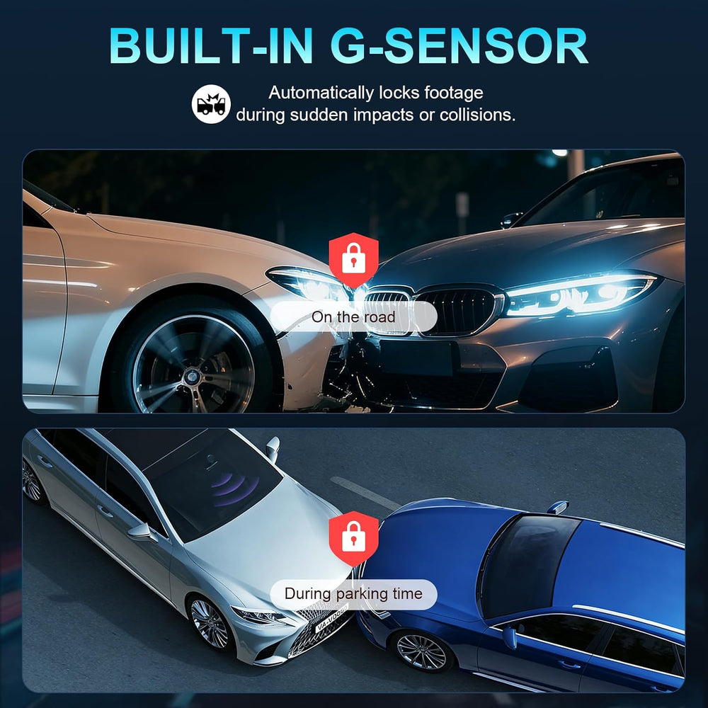 4K Dash Cam Front and Rear, STARVIS Sensor & HDR, Free Card Included