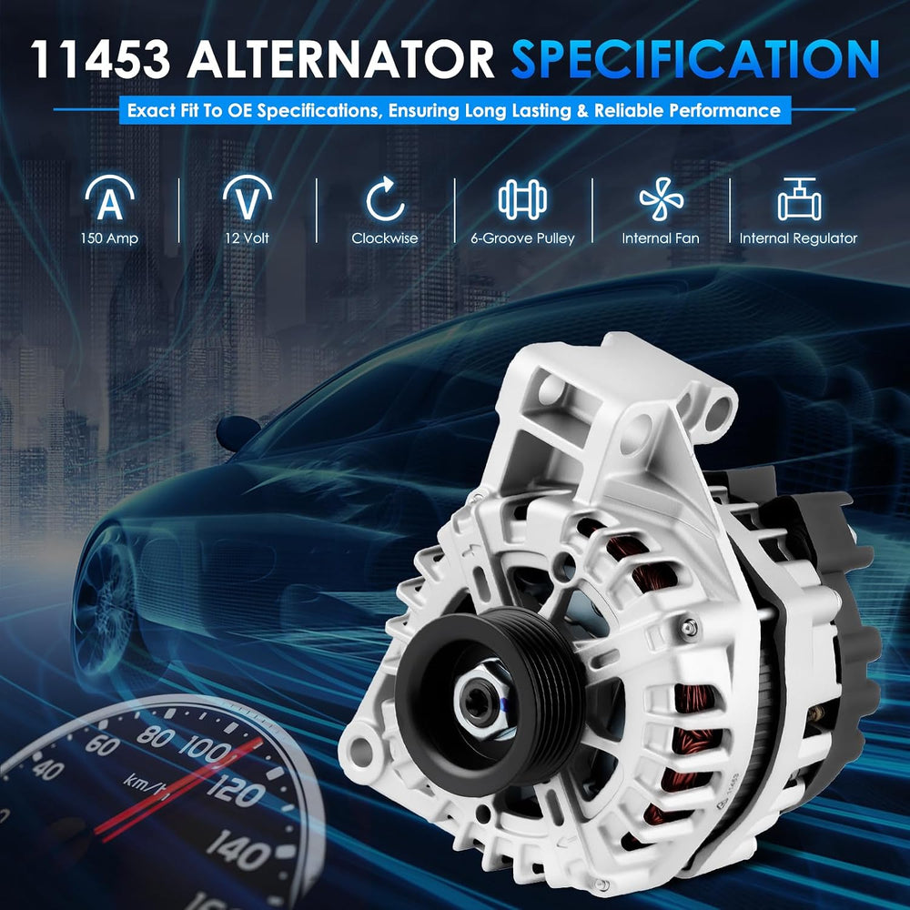 Car Alternator 11453 150A Fit for Chevy Equinox Impala Terrain