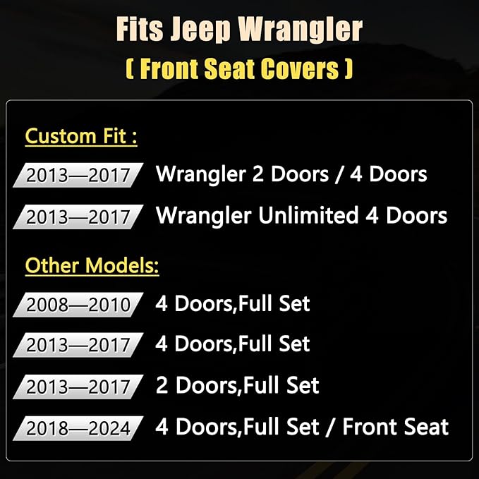 GIANT PANDA Customized Front Car Seat Covers