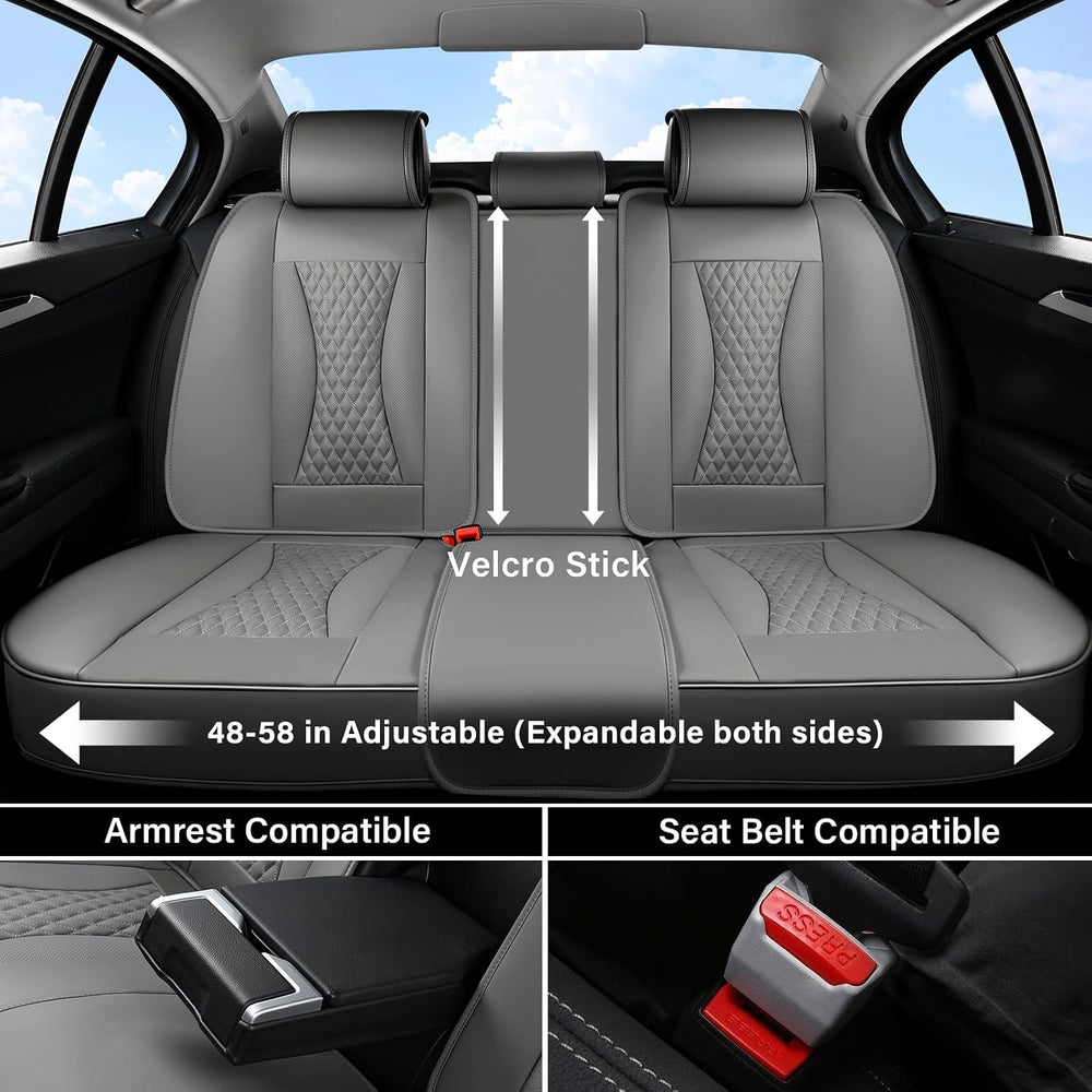 Coverado Car Seat Covers Full Set, Seat Cushion for Cars, Automotive Seat Cov...