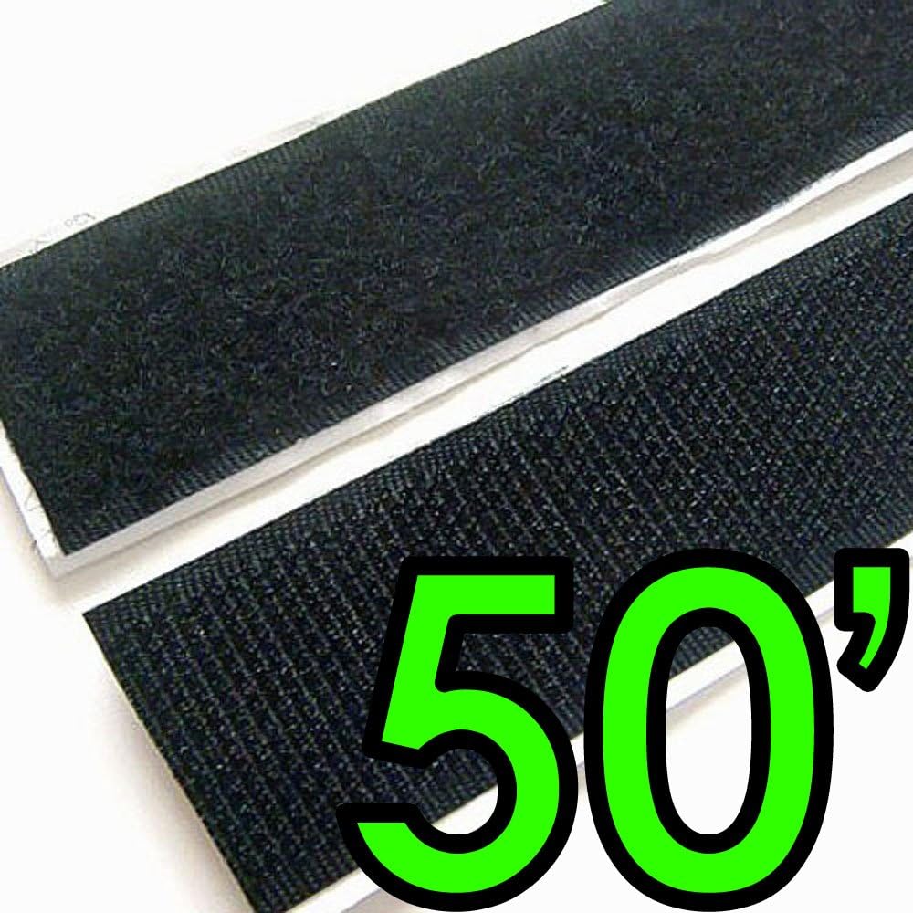 Electriduct 1" Self Adhesive Hook & Loop Tape Adhesive Backed Fabric...