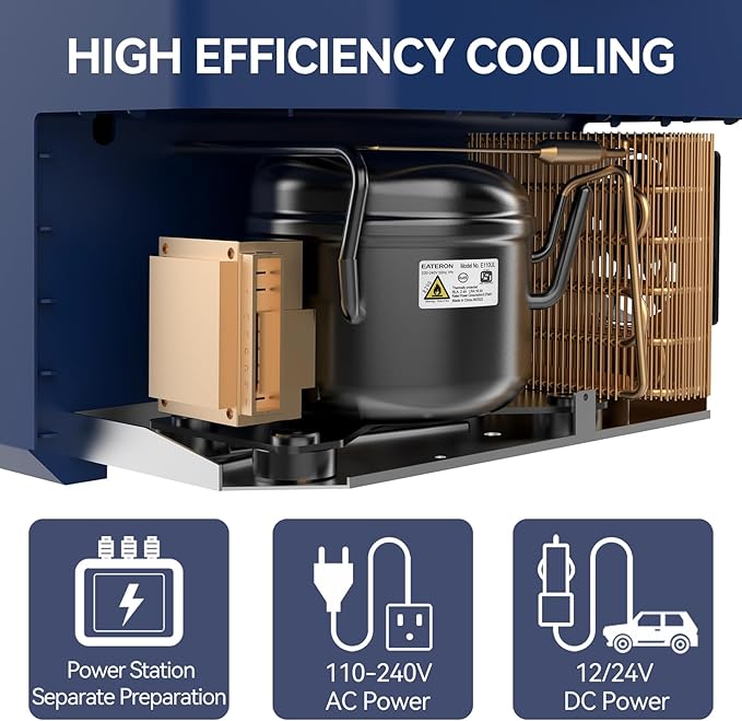 Car Fridge Portable 12V Refrigerator 32 Quart 12 Volt Freezer Compressor Cooler