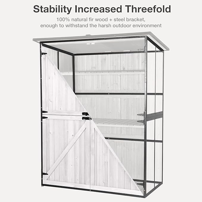 Outdoor Storage Shed with Floor
