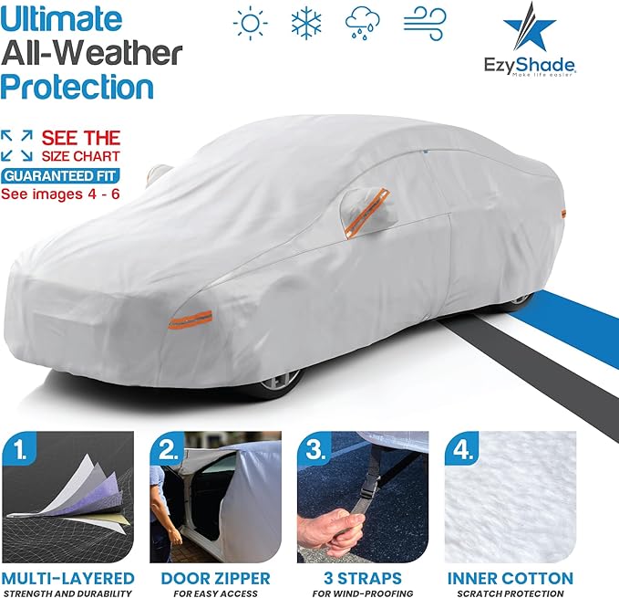 EzyShade 10-Layer Car Cover Waterproof All Weather