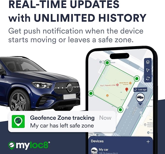 GPS Tracker for Vehicles with Magnet – 4G LTE Real-Time Location Device with App