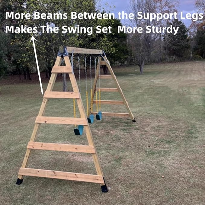 Heavy Duty Swing Sets Brackets Including 2 Green A-Frame Swing Set Brackets and