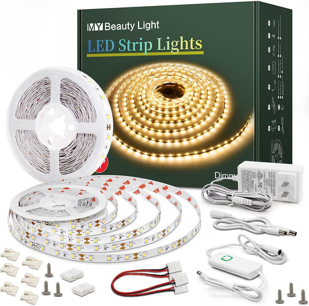 Led Strip Lights 65.6ft Warm White Dimmable Led Light Strip Flexible Rope Lig...