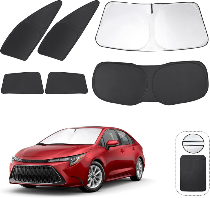 TINGLU Window Shades for Toyota Corolla 2020-2024 2025 Accessories Side Full (6PCS)