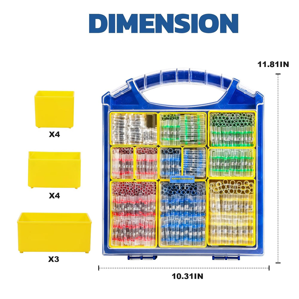 haisstronica Solder Seal Wire Connectors Kit 680PCS, 5 Colors/5 Sizes