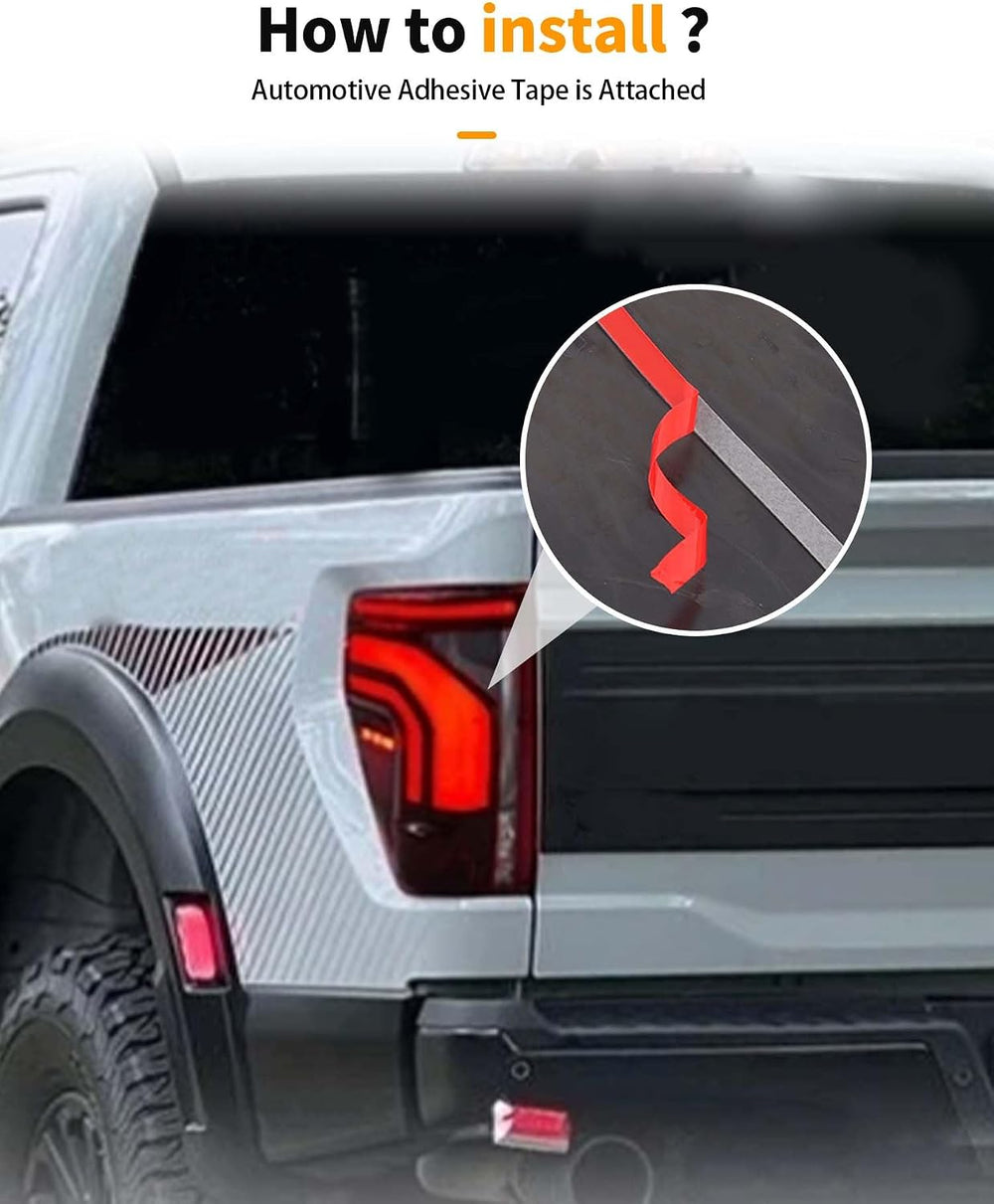 Hoolcar Tail Light Lamp Cover Guard Trim Compatible with Ford F150/Raptpr 202...
