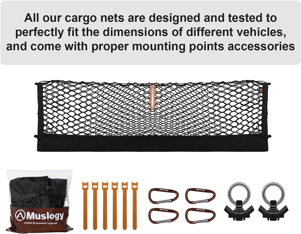 Muslogy Cargo Net for 2015+ Ford F150 & 2017+ F250/F350/F450 (Tie Down)