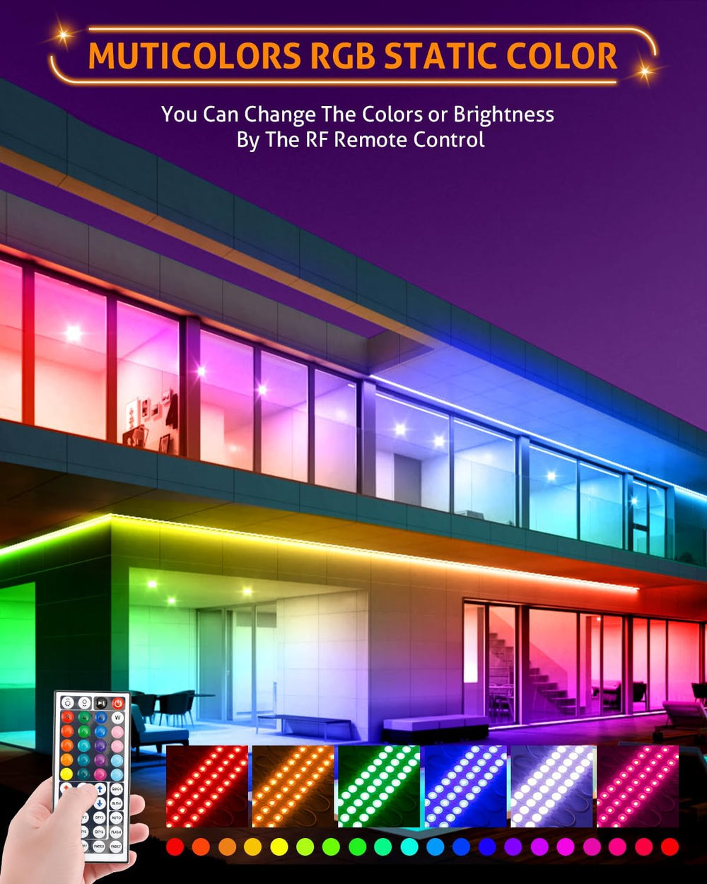 WICHEMI Storefront LED Lights Window Lights LED Lights for Business 50FT