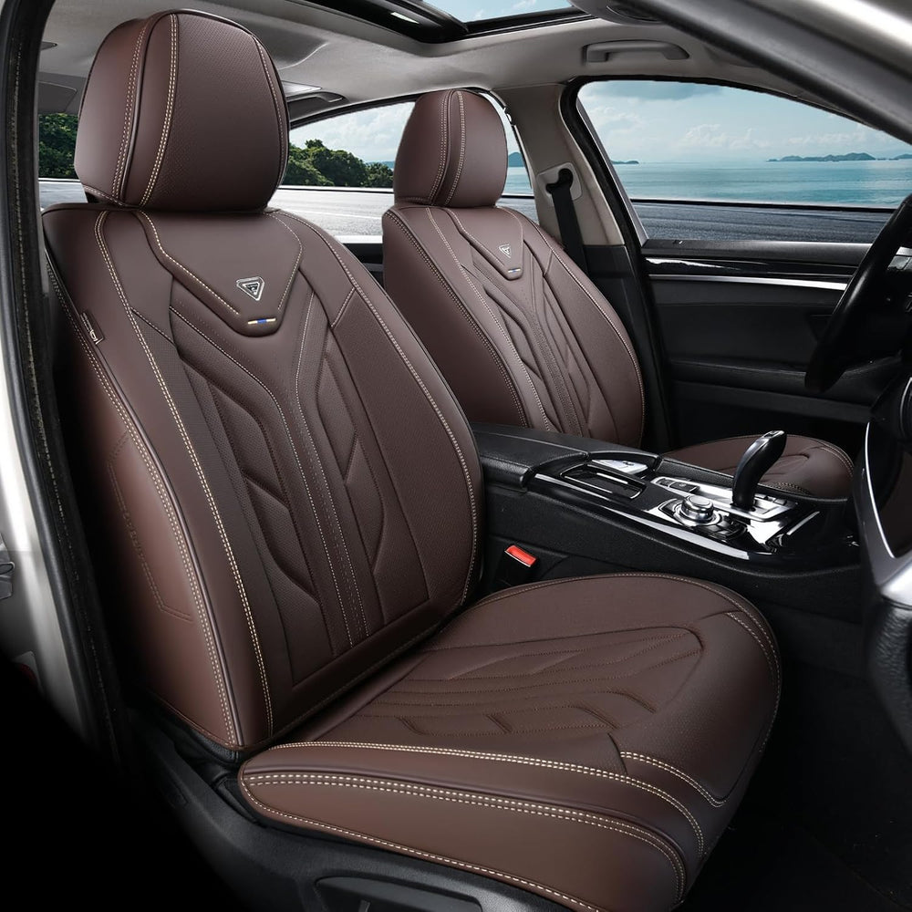 Coverado Car Seat Covers Full Set, Car Seat Protectors Leather Seat Covers fo...