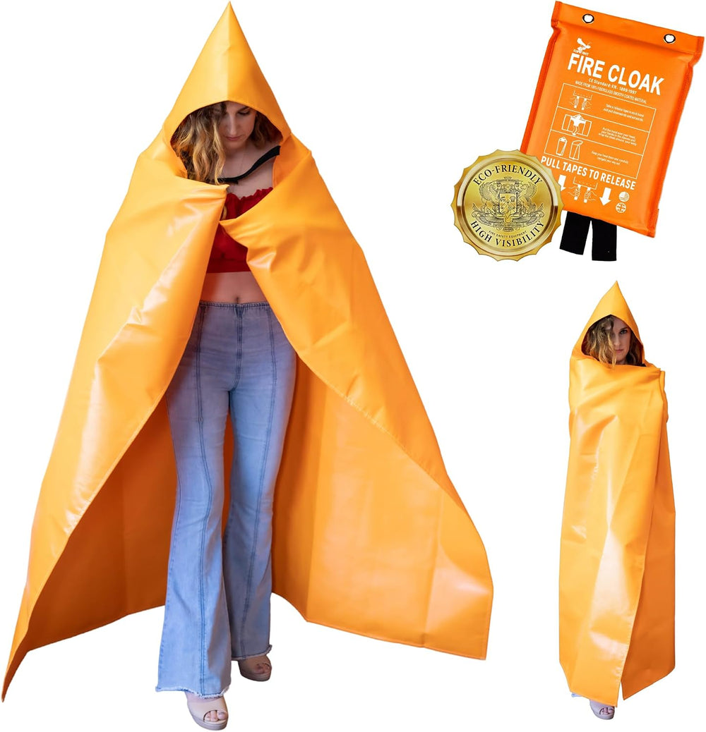 Fire Cloak - 1500F CE Certified Emergency Fire Blanket for Home & Kitchen
