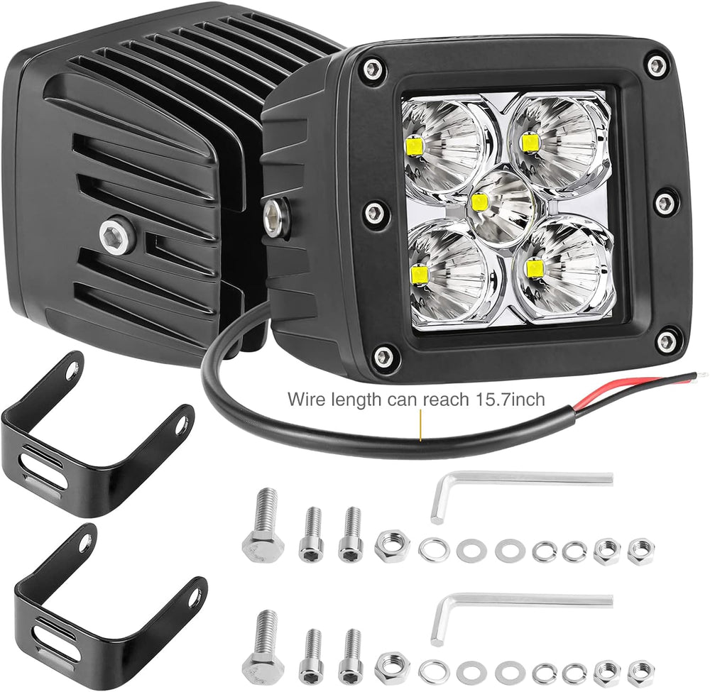 LED Pods, RFROAD LIGHTING 2pcs 3" 100W Super Bright LED Driving Lights L...