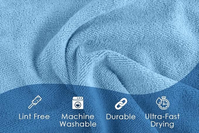 Avalon Towels Microfiber Cleaning Cloths Size 16" x 16", Highly Abs...