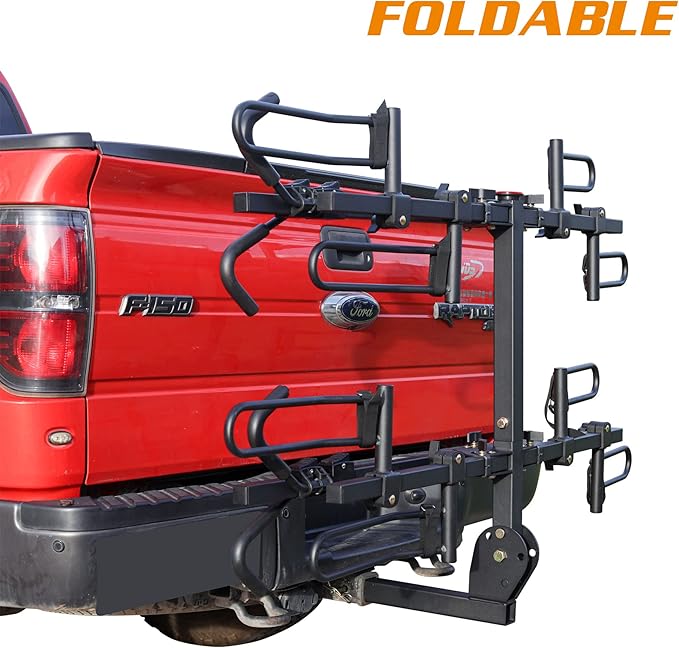 Young 4-Bike Rack Hitch Mount Platform Style Carrier