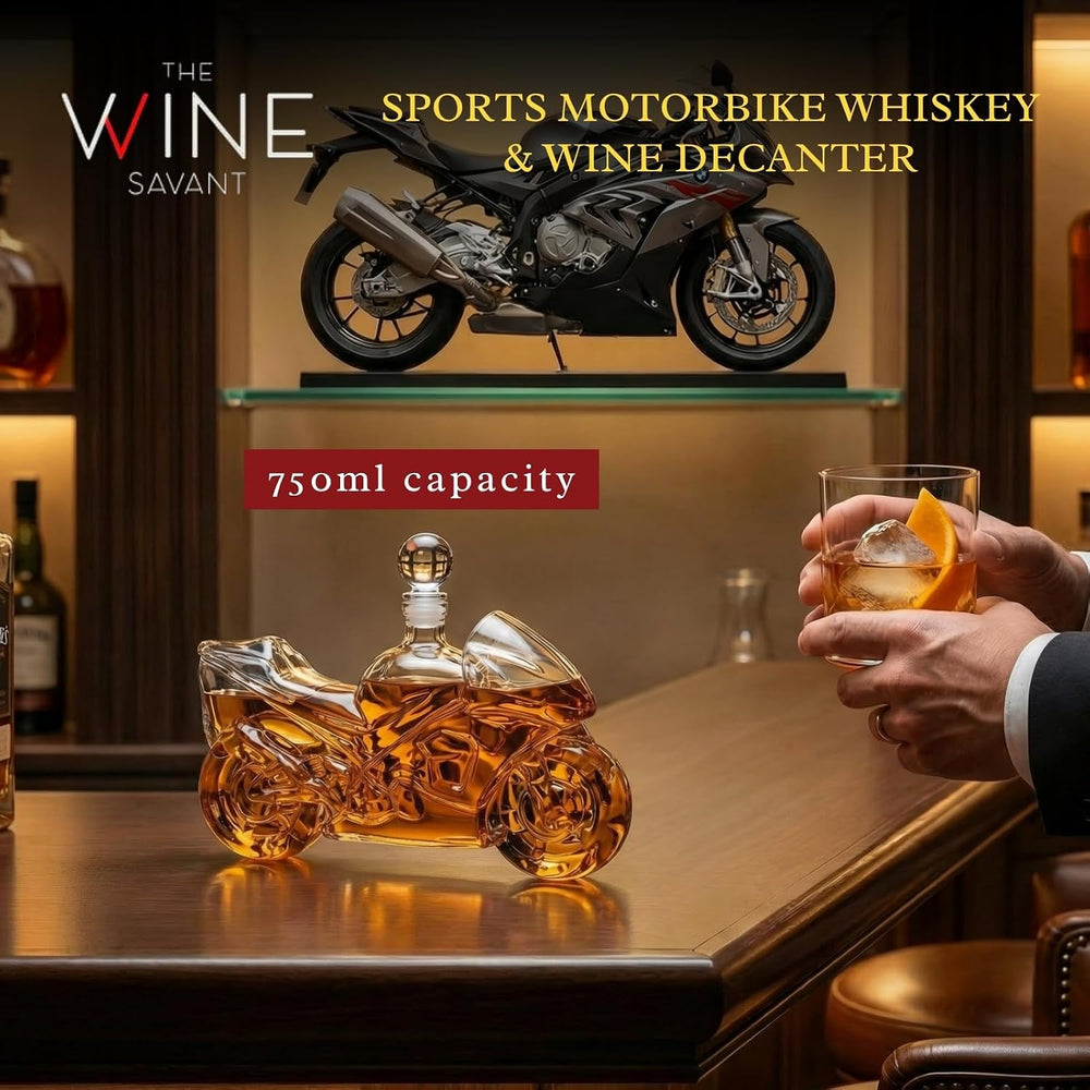 Motorcycle Decanter Whiskey & Wine Decanter, Motorcycle Gifts, Harley Dav...