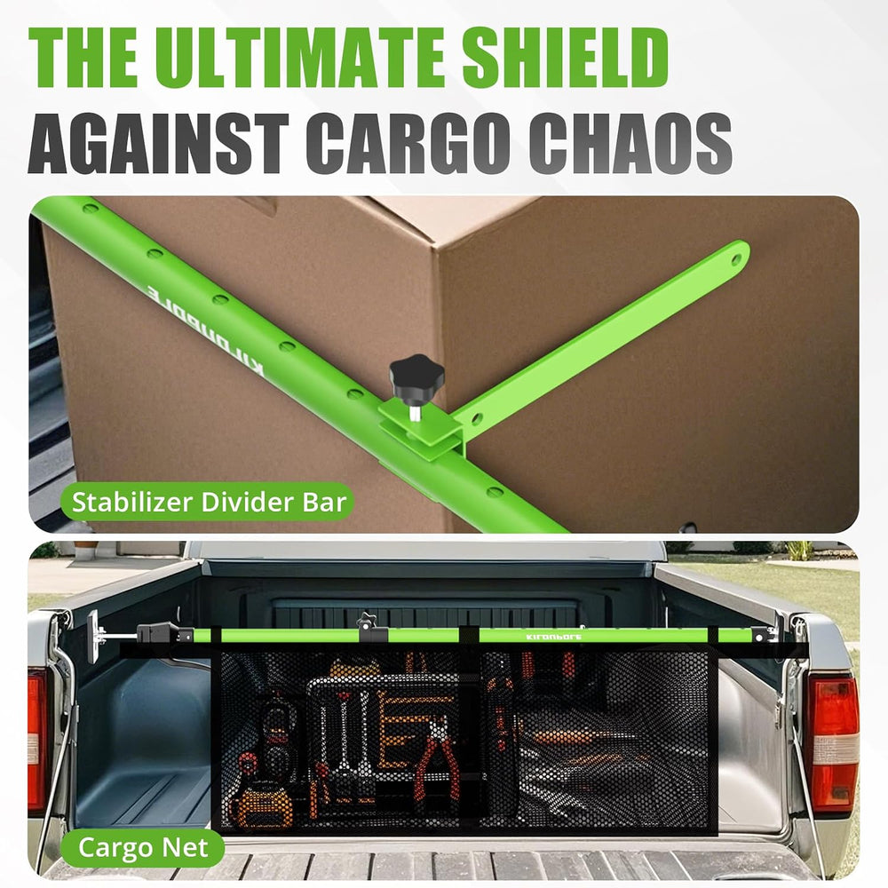 KILOUPOLE Adjustable Cargo Bars, 40" to 79" Non-Slip Truck Bed Divi...