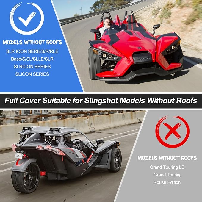 Polaris Slingshot Cover, Waterproof Windproof Sunproof Outdoor Protection