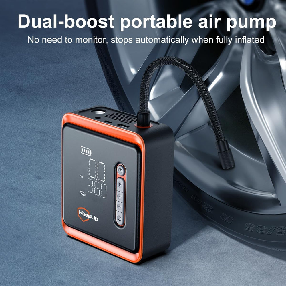Tire Inflator Portable Air Compressor - 150 PSI Cordless Tire Pump with 10000...